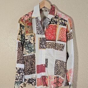 Etro Colorful Patchwork Button-Up Shirt